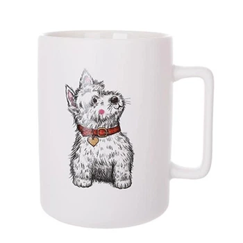 Чашка фарфоровая Flora Pets 450 мл. 33565 Белый