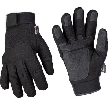 Рукавички зимові тактичні з мембраною Mil-tec 12520802 Чорні Army Gloves Winter Thinsulate розмір S