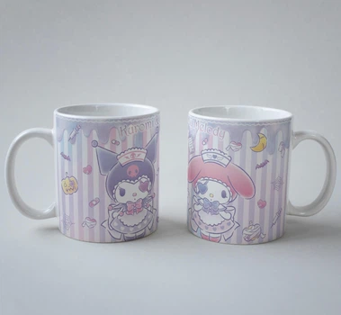 Подарочная чашка с принтом Куроми май мелоди (Kuromi my melody) 3 330 мл.