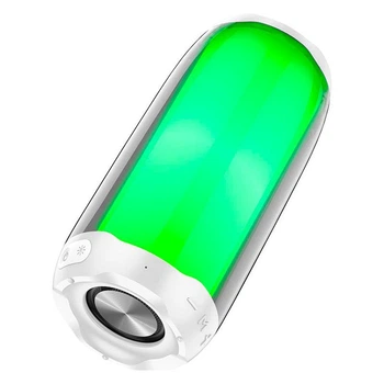 Бездротова Портативна Bluetooth Колонка Hoco HC8 з RGB нічником | BT5.0, FM, AUX, USB, TF, 10W | white