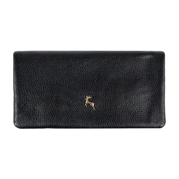 Женский кожаный кошелек Ashwood J56 Black (Черный)