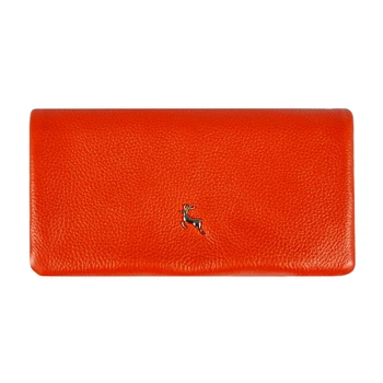 Женский кожаный кошелек Ashwood J56 Mandarin (Оранжевый)