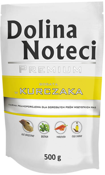 Mokra karma dla psów Dolina Noteci Premium Bogata w kurczaka 10 x 500 g (5902921381259)