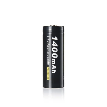 Аккумулятор 18500 Li-Ion Soshine 18500P-3.7-1400 Protected, 1400mAh, 4A, 4.2/3.7/3.0V, Black