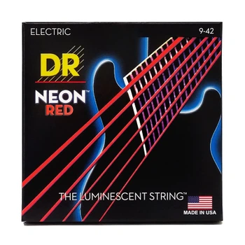 Струны для гитары DR Strings NEON Red Electric - Light (09-42) (NRE-9)