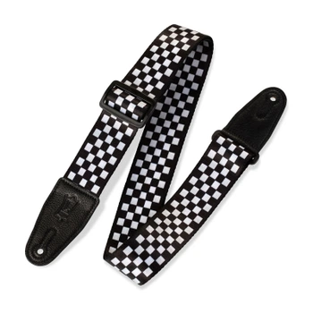 Ремень для гитары Levy's Print Series Guitar Strap Black And White Checkers (MP-28)