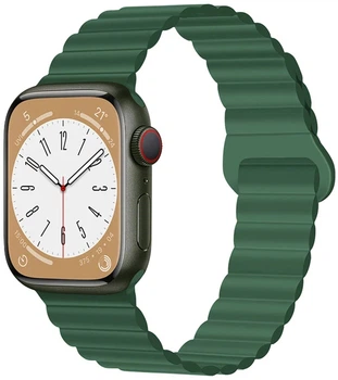 Ремінець Drobak Silicone Magnetic Link для Apple Watch Series 10 / 11 42mm Army Green (898951)