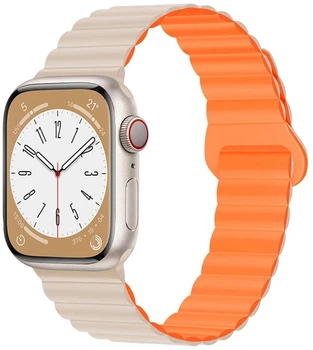 Ремінець Drobak Silicone Magnetic Link для Apple Watch Series 10 / 11 42mm Starlight orange (898956)