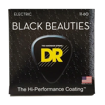 Струны для гитары DR Strings Black Beauties Electric - Extra Heavy 7-String (11-60) (BKE7-11)
