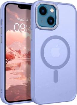 Противоударный чехол Space MagSafe iPhone 15 Plus (матовый) Lilac (37929-3B)