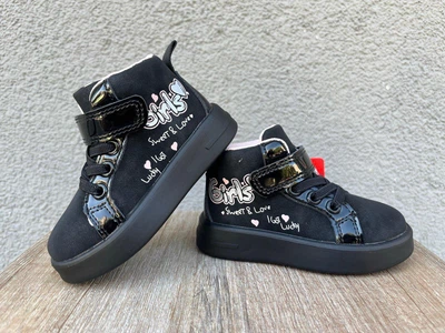 Дитячі демісезонні черевики для дівчинки Apawwa Black 23 р, чорні