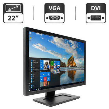 Монитор Б-класс Dell E2210f / 22" (1680x1050) TN / VGA, DVI б/у