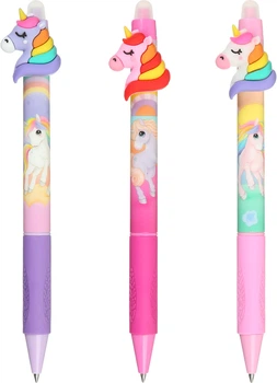 Набор автоматических гелевых ручек ZiBi Unicorn Пиши-стирай 0.5 мм 3 шт (ZB.2214-99.3)