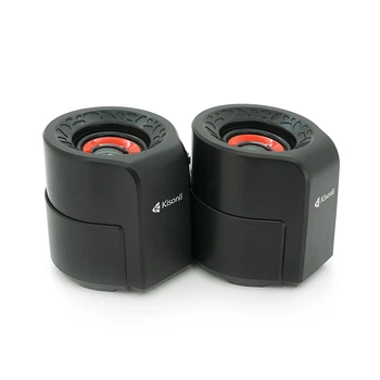 Колонки 2.0 Kisonli A-909 для ПК и ноутбука USB + 3.5mm 2x3W 20Hz-20KHz 190×95×110mm Black