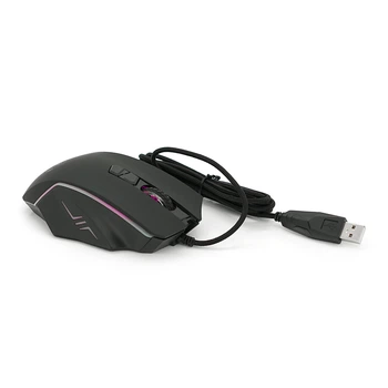 Мышь проводная iMICE X4, 8 кнопок, 1200/2400/4800/7200 DPI, Led Lighting, 1,3м, Win7/8/10 Mac OS, Black, COLOR BOX, Q40