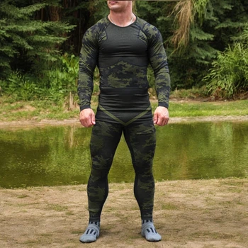 Термобелье компрессионное BLACK MTP черный камуфляж XXL