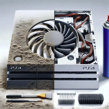Чистка от пыли игровых приставок Sony Playstation 4