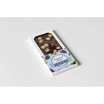 Шоколад з керобу без цукру "Фундук та родзинки" 100г My healthy product AUGUST