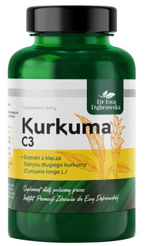 Naturalny suplement DR Ewa Dąbrowska Kurkuma C3 60 szt (5906395564286)