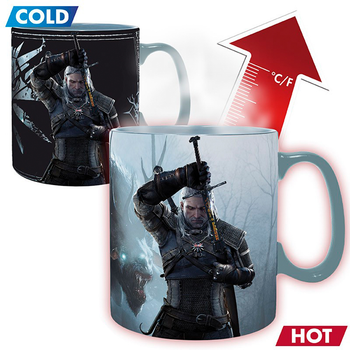 Kubek ABYstyle termoaktywny Witcher Geralt and Ciri 460 ml (3665361110262)