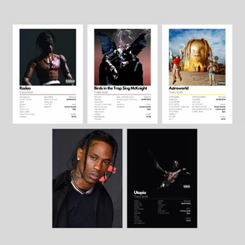 Набір постерів Тревіс Скотт / Плакати Travis Scott / А3, 5 шт