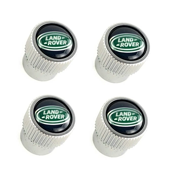 Набор из 4-х колпачков ниппелей Land Rover Green / Silver Logo