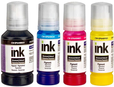 Комплект чернил ColorWay Epson L-6490/L65XX/L11160/L15150/L15160/L15180 (127мл+3х70мл) Pigm. BK/С/M/Y (CW-EP649SET01)