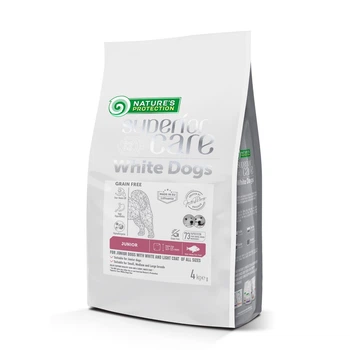 Корм Nature's Protection Superior Care White Dogs Grain Free White Fish Junior All Sizes сухий із білою рибою для юніорів із білою вовною 4 кг