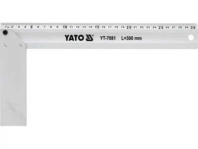 Угольник столярный алюминиевый YATO YT-7081: l= 300 мм