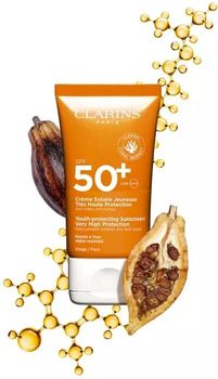 Сонцезахисний крем для обличчя Clarins SPF 50+ 50 мл (3666057217340)