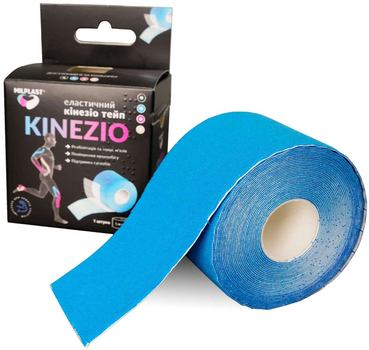 Milplast Kinezio еластичний кінезіо тейп 5 м x 5 см, Блакитний