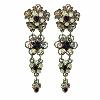 Сережки-кліпси "Таємниця ночі" від Michal Negrin з кристалами Swarovski