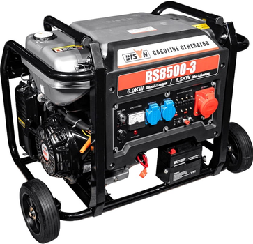 Генератор бензиновий Bison BS8500-3 трифазний 6 кВт (41-00408)
