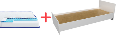 Набір Ортопедичний матрац Highfoam Lento Presto 80x190 см + Ліжко DC Fiona 1932х842х600 мм Білий Німфея Альба (4820001262902+DC126380)