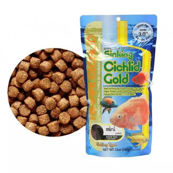 Тонущий корм Hikari Cichlid Gold Sinking (S) 3,0-3,4мм (гранулы) для молоди хищных цихлид 8-15см