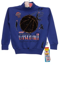 Водолазка на флисе для мальчика трикотажная Basketbol синяя 122 см (34747)