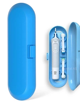 Футляр для електричної зубної щітки Oral B Braun Philips Pecham XIAOMI Універсальний підходить для електрощітки орал б на 2 насадки дорожній кейс на щітку філіпс Синій