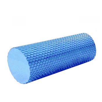 Роллер YJ-45 массажный для занятий йогой и фитнесом 45х14.5см blue