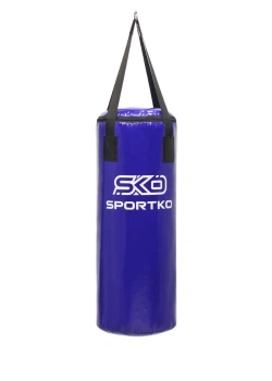 Мешок боксерский Sportko ПВХ МП6 Бочонок h-75см ᴓ-29см вес 15кг со стропой blue