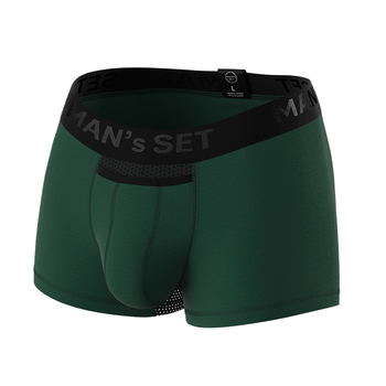 Чоловічі анатомічні боксери із бавовни з сіткою, Anatomic Classic Light, Black Series, темно-зелений 3XL BSL110-13