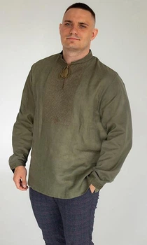 Вишиванка чоловіча vishivano4ka 301-5 42 хакі