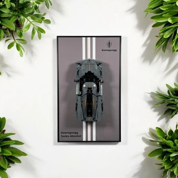 Арт Держатель Рамка на Стену 50x30 см. для Вашего Конструктора Technic Koenigsegg Jesko Absolut (42173) - Type-A
