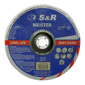 Круг зачисний по металу S&R Meister A 24 R BF 230x6,0x22,2(131060230)