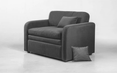 Диван раскладной Tobi Sho Юниор-1.4 мягкий для гостиной рогожка Grey/08, 1580х800х800 мм - Refurbished