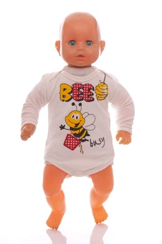 Боди с длинным рукавом велюр белое Bee MiniPapi 62 см (26694)