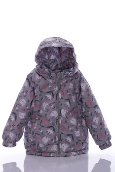 Куртка для девочки на трикотаже Babykroha с Кошечкой серая 98 см (44906)