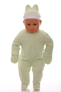 Человечек с шапкой интерлок Babykroha ля-ля салатовый 50 см (45108)