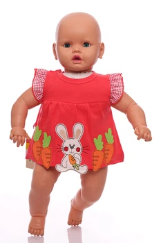 Боди платье с коротким рукавом для девочки Зайка красное интерлок BabyKroha 50 см (32249)