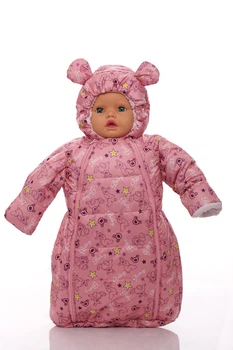 Конверт на флисе для девочки Babykroha с принтом Мишек baby розовый 68 см (44952)
