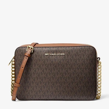 Сумка крос-боді через плече жіноча маленька Michael Kors 35F8GTTC3B Коричнева (192877938255)